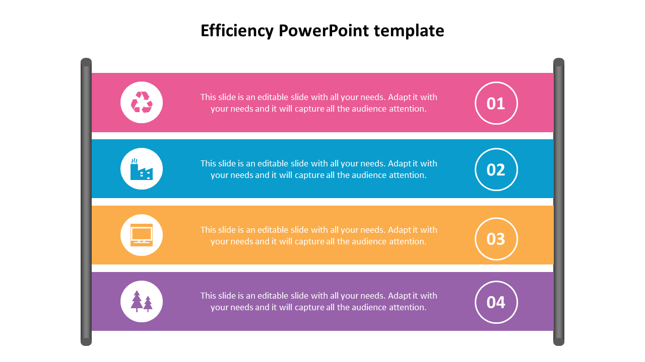 Our Efficiency PowerPoint Template For Presentation